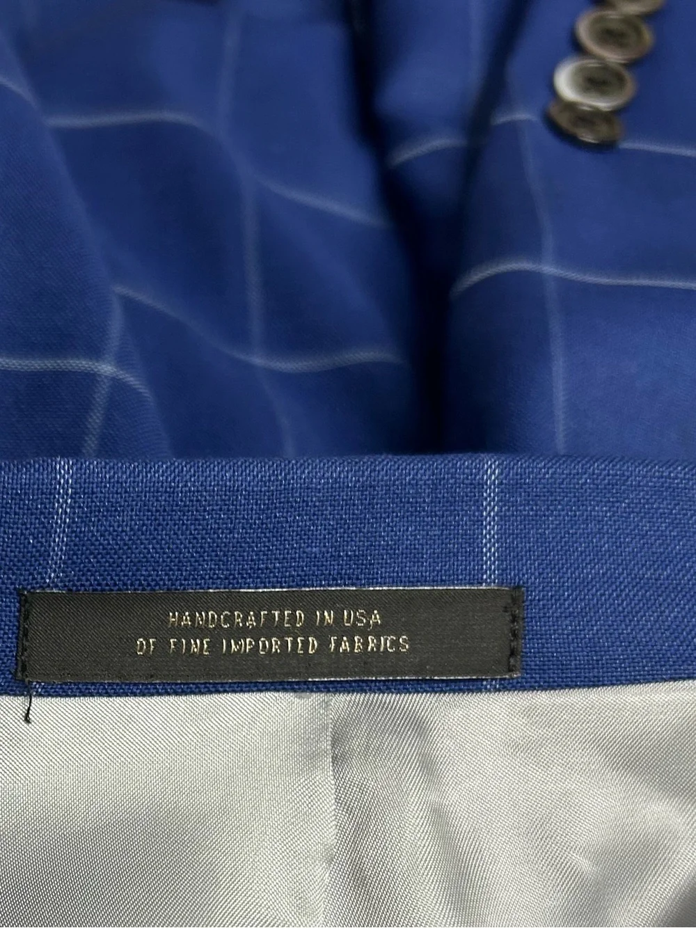 Allen Edmonds Windowpane Blue Men's Blazer Sport Coat